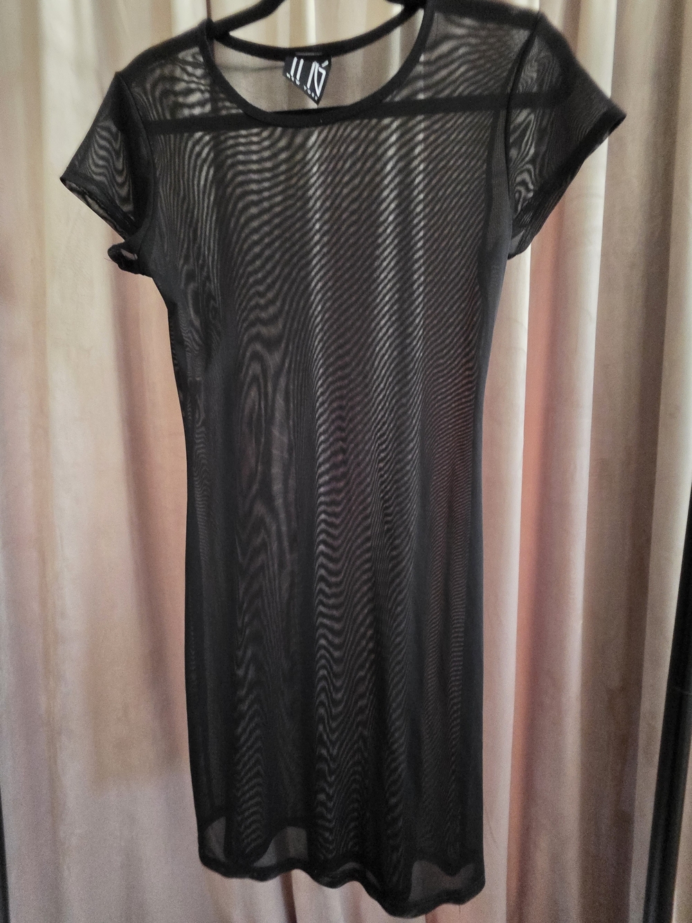 TMG New York Black Sheer Mesh Cover Up Dress Size Small